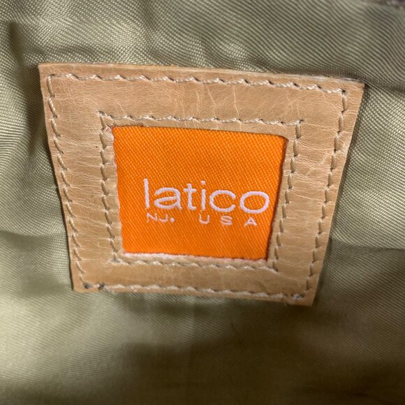 LATICO USA Camel Tan Leather Top Zip Tassel Women's Wristlet Clutch Bag - Picture 5 of 9